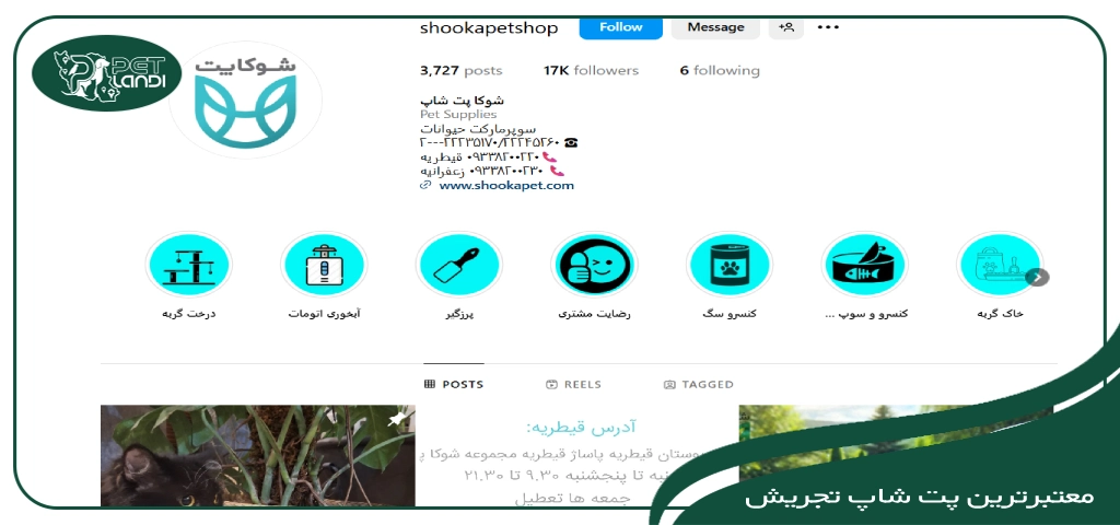 پت شاپ در تهران تجریش