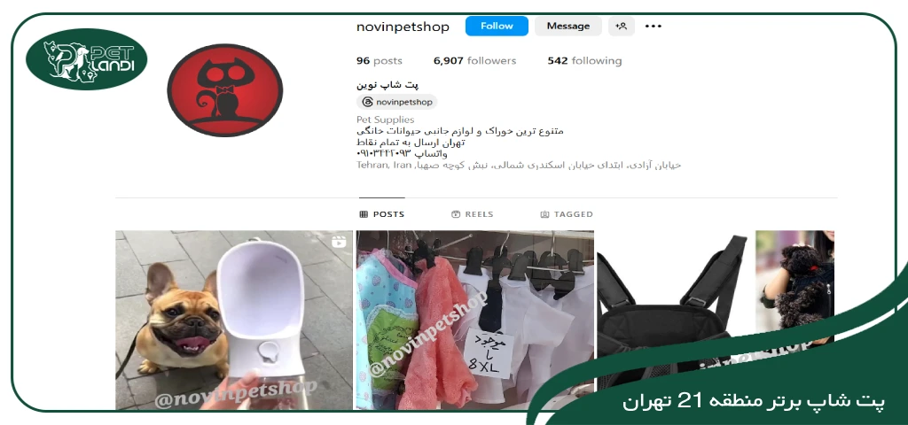 پت شاپ منطقه بیست و یک تهران 