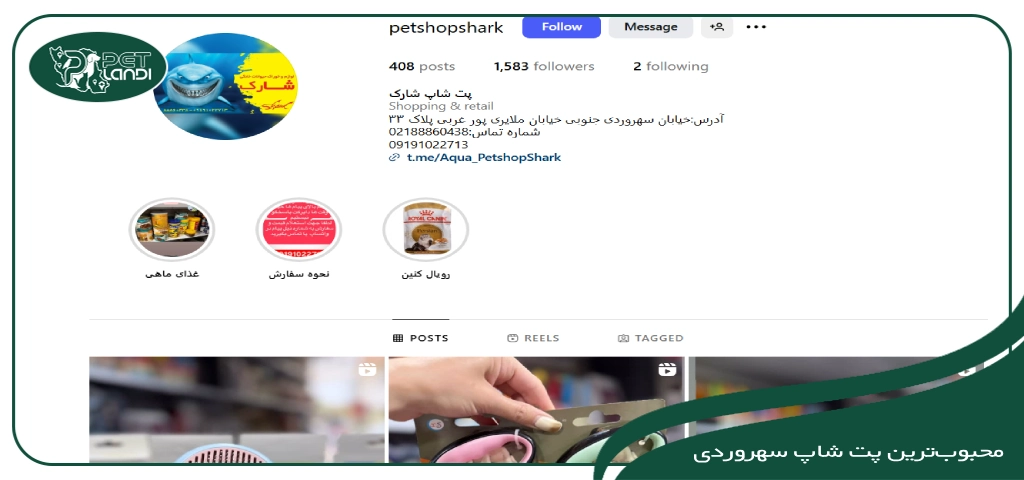 بهترین پت شاپ در سهروردی