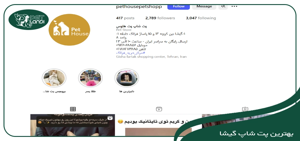 پت شاپ در گیشا